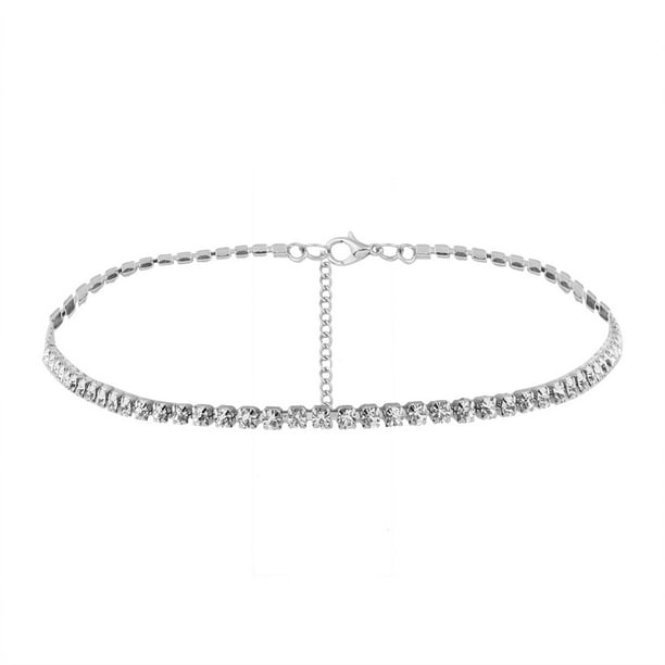 Thin rhinestone choker deals