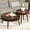 Brown-honeycomb, variant on SUNBURY Coffee Table Set, Morden Round Coffee Table Set of 2, 18" Farmhouse Living Room Nesting Tables, Livingroom Table Set