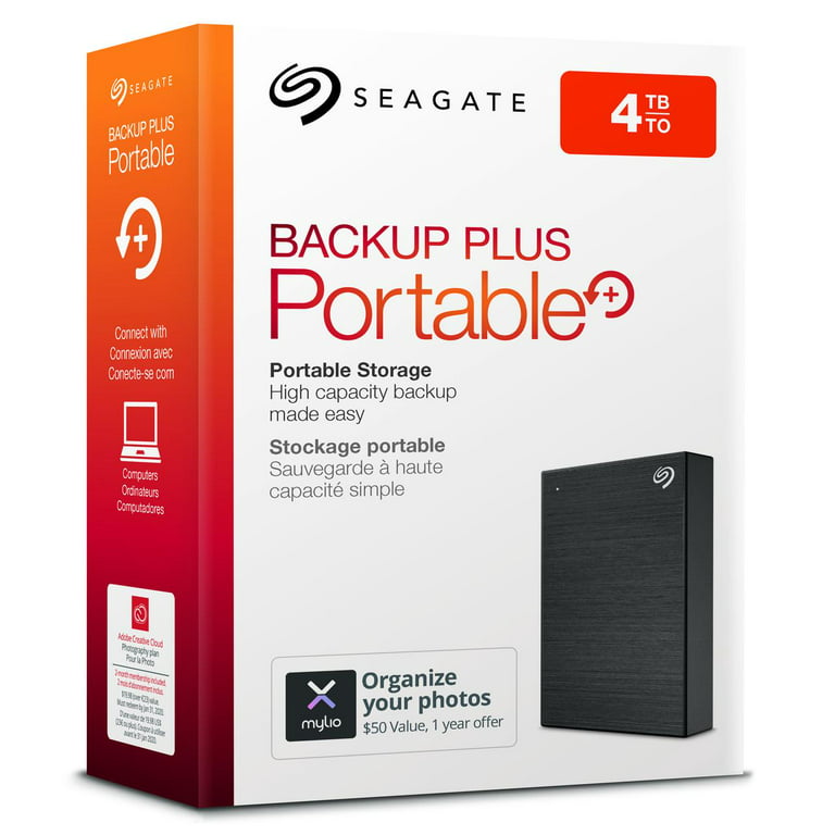Seagate Backup Plus Portable 4TB External USB 3.0 Hard Drive - Black