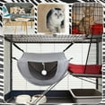 thumbnail image 6 of Pet Hammocks for Cats, Soft Foldable Hanging Cat Bed with Removable Mat, Gray/Beige/Coffee, 35x25x18cm, Easy to Install & Clean, Cozy & Stylish Pet Furniture for Indoor Cats, 6 of 7