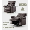 thumbnail image 4 of Manual Recliner Chairs for Adults,  PU Leather Small Recliner Chair for Small Space, RV, 90° - 150° Adjustable, Lazy Boy Single Sofa Chairs, 4 of 8