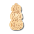 thumbnail image 2 of Unfinished Wood Etched Stacked Jack o 'Lantern  Shape 12" / 1/8", 2 of 2