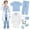 Blue, variant on RTKFRFLM Kids Medical Role Play Costume Doctor and Nurse Outfit White Lab Coat for School Stage and Dress Up Events
