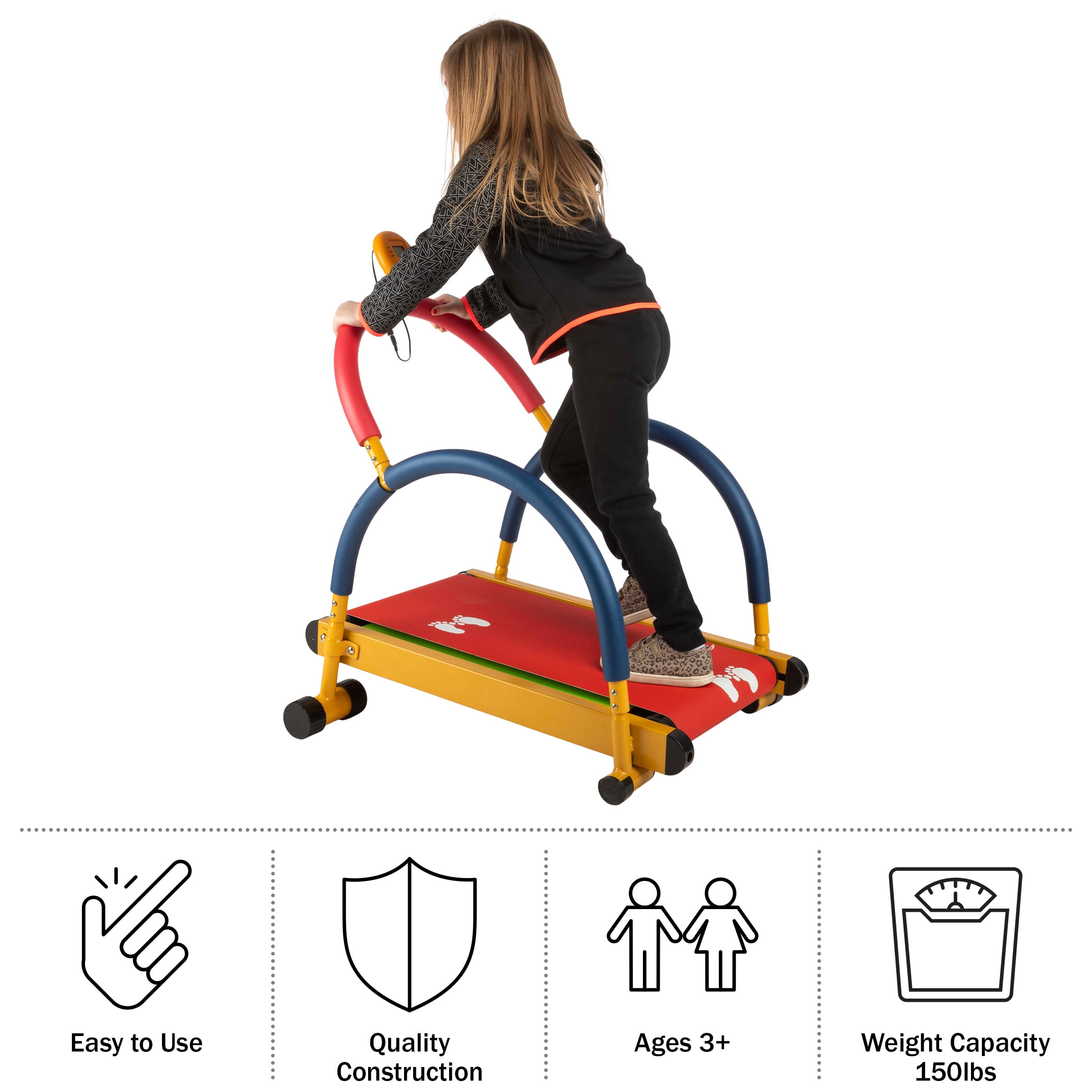 Hey Play Manual Kids Walking Exercise Treadmill