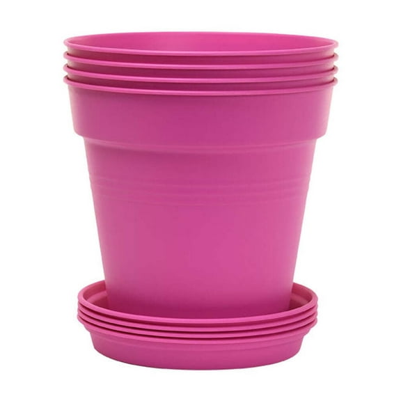 Mintra Garden - 11cm Round Garden Pots 4pk - (11cm Diameter - 4.3inD x 4inH)