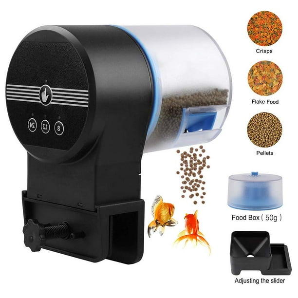 Fish Feeder Automatic Fish Feeder Battery Operated Aquarium Tank Auto Fish Food Feeder Timer Dispenser for Small Fish Tropical Fish Gold Fish 2