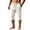 White, variant on JUUYY Men's Outdoor Capri Pants with Pockets, Drawstring Lightweight Elastic Waist Loose Beach Vacation Casual Summer Cropped Pants Black XXL
