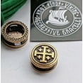 thumbnail image 6 of Jerusalem Cross Brass Bead for Paracord Bracelets | Handmade Religious Amulet Bead | Viking & Crusader Symbol | EDC Lanyard Accessory | Metal Bead for Men’s Bracelets and Crafting, 6 of 10