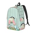 thumbnail image 1 of Fotbe White Bunny Bottom And Easter Eggs Mochila de Lona con Estampado, Mochila Duradera, Mochila Versátil de Alta Calidad, Mochila Compacta Vintage-Medium, 1 of 5