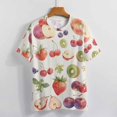thumbnail image 3 of Various Fruits Women's T-Shirt Short Sleeve T Shirts Tops Tee Ladies Loose T, 3 of 6