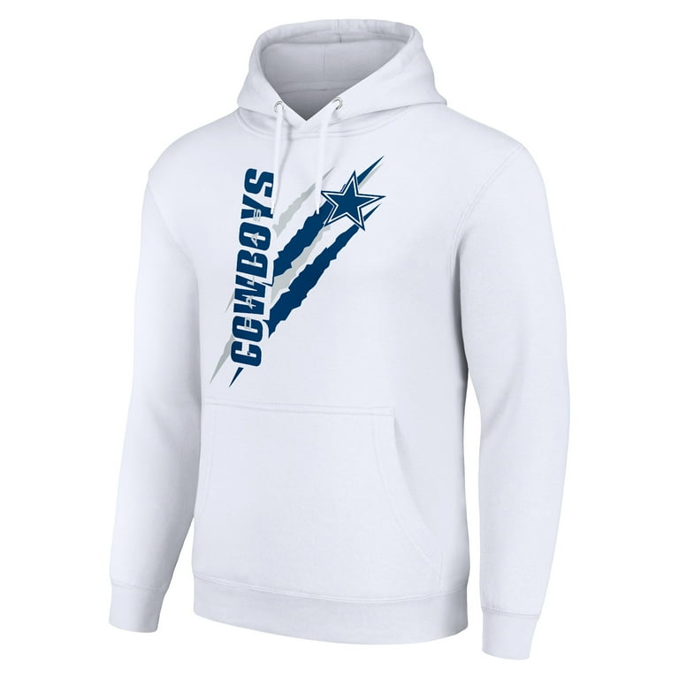 Unisex Starter White Dallas Cowboys Color Scratch Fleece Pullover