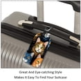 thumbnail image 3 of Square 2Pack PU Leather Cartoon Cat Cruise Luggage Tag with Privacy Cover and Name ID Tag for Travel Handbags Backpacks Luggage Tags, 3 of 6