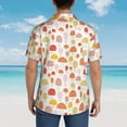 thumbnail image 6 of Xecao Cute Cartoon Mushrooms print Hawaiian shirt - a stylish short-sleeve button-down for men, perfect for casual beach and tropical outings., 6 of 9