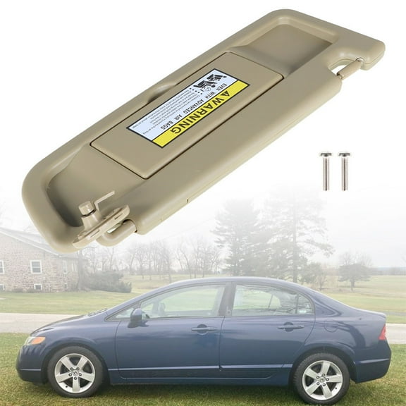 LABLT for Car 06-11 Honda Civic Pearl Ivory Tan Sun Visor Passenger Right Side 83230-SNA-A01ZB