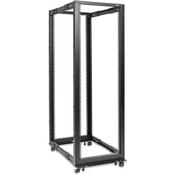 Rocstor Y10E024-B1 36U OPEN FRAME RACK 4-POST RACK - BLACK
