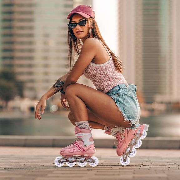 LULULION PU Skates Wheel Assorted Color Damping Glowing for Outdoor Use 4Pcs