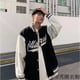 thumbnail image 2 of [Stock Listo De Alta Calidad] Estilo Hong Kong ins Protector Solar Chamarra De Ropa Hombres 2021 Primavera Verano Piloto Uniforme De Béisbol Versión Coreana Desgaste Callejero Abrigo Sueltopangjing, 2 of 4