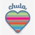 thumbnail image 4 of Chula Mexican Woven Heart Sarape Adult White Crew Neck Short Sleeve Tee-Small, 4 of 4