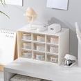 thumbnail image 3 of Mini Desk Organizer with Drawers,Office Supplies and Jewelry Storage Case 9 Drawers,Plastic Jewelry Box Desktop Storage Box Jewelry Drawer Earrings Makeup Container Organizer, 3 of 9