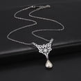 thumbnail image 6 of EUEAVAN Celtics Knot Pendant Necklace Pearl Crystal Rhinestone Chain Choker Necklaces, 6 of 7