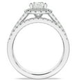 thumbnail image 3 of Pompeii 1 1/2 ct Diamond Halo Engagement Wedding Ring Set 14k White Gold  (G/H,I1-I2), 3 of 4