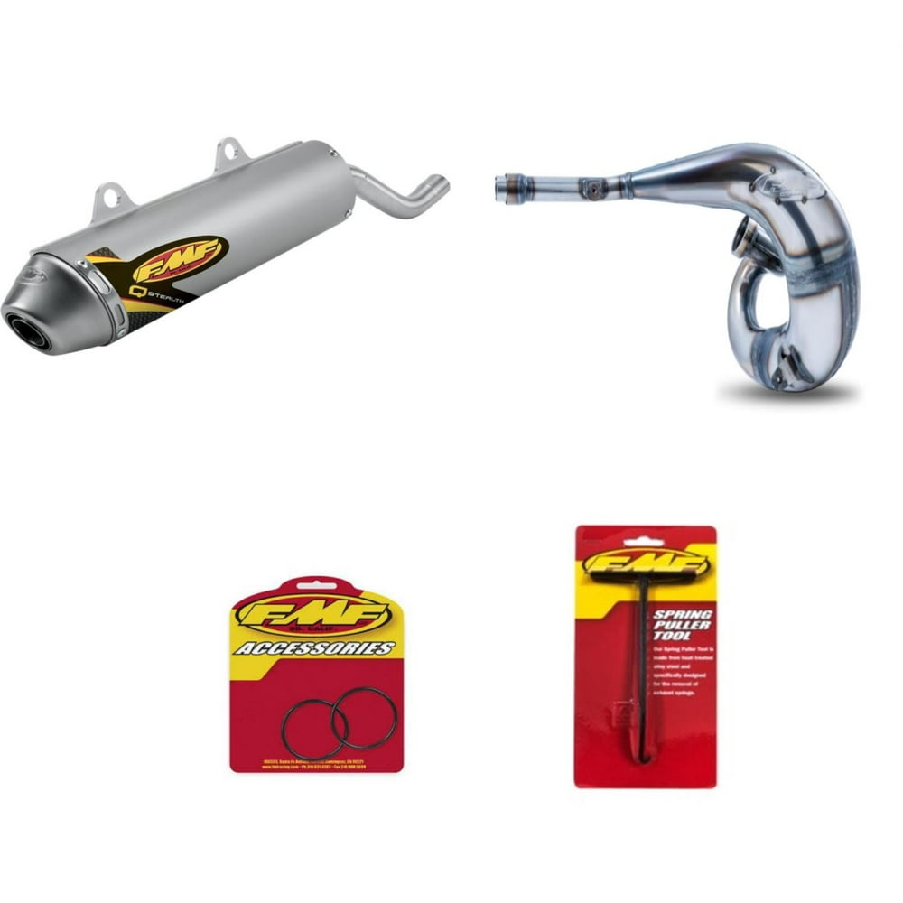 FMF Factory Fatty Exhaust Pipe, Q Stealth Spark Arrestor Silencer, O