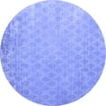 thumbnail image 1 of Ahgly Company Machine Washable Indoor Round Oriental Blue Industrial Area Rugs, 4' Round, 1 of 4