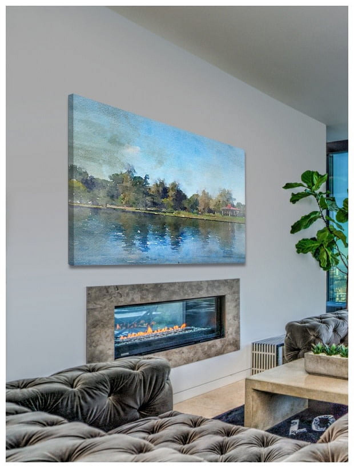Marmont Hill - "Lake Balboa at Summer" by Irena Orlov Painting Print on Wrapped Canvas