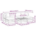 thumbnail image 2 of vidaXL Garden Sofa Set Wax brown, Cream, 2 of 10