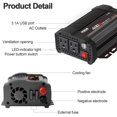 thumbnail image 2 of Inversor de corriente NDDI POWER de 400 W DC 12 V a AC 110 V con USB, 2 of 8