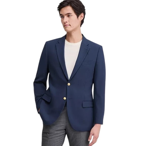 Nautica Mens Modern fit Sport Coat Blazer 36 R Navy Blue Solid Stretch