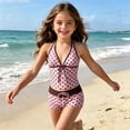thumbnail image 3 of RFQWOVSR Girls Polka Dot Tankini 2 Piece Swimsuit Backless Boyshorts Summer Vacation Swimwear 15-16 Years, 3 of 5