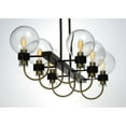 thumbnail image 4 of Maxim 30519CLBZSBR 32 in. Bauhaus Six-Light Linear Pendant Ceiling Light, Bronze & Satin Brass, 4 of 5