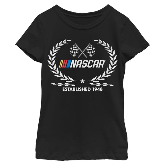 Girls NASCAR Established 1948 Laurel Wreath T Shirt