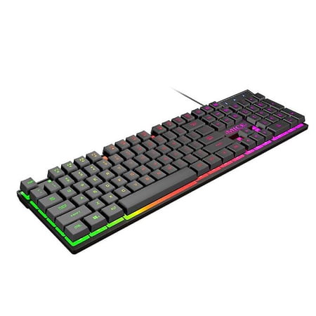 Mimigo Usb Wired Gaming Keyboard, Led Rainbow Backlit Keyboard For ...
