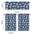 thumbnail image 6 of Kitchen Window Curtain 3PCS Set, 27.5x36 Inch Polyester Hawaii Botanical Tiers and Valance, Tropical Leaf Print for Bathroom or Laundry Room, 6 of 6