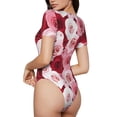 thumbnail image 3 of The Xecao Rose Women's Crew Neck Body Suit, a short-sleeved bodysuit and basic swimsuit, both comfort and style for dating and daily life, 3 of 9