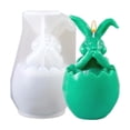 thumbnail image 1 of Puntoco Liquidación de artículos de cocina Pascua No escuches, no digas, no mires Molde de gel de sílice Molde para velas de aromaterapia, 1 of 5