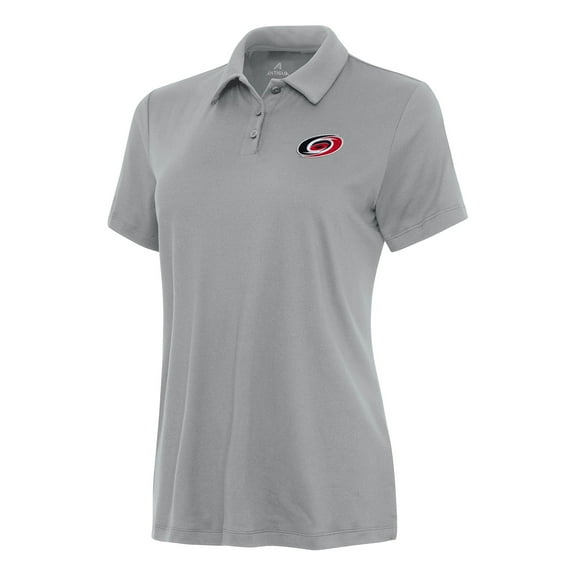 Women's Antigua Gray Carolina Hurricanes Reprocess Polo