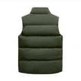 thumbnail image 4 of kpoplk Men's Puffer Vest Casual Stand Collar Quilted Waistcoat Outdoor Padded Ski Vest Army Green,4XL, 4 of 4