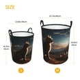 thumbnail image 3 of Fotbe Pyramid Desert Cat Cesto de Ropa con Asas, Cesto Impermeable de Gran Capacidad, Bolsa de Lavado para Dormitorio, Cesto de Ropa con Ruedas y Asas-Small, 3 of 6