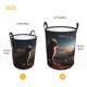 thumbnail image 3 of Balery Pyramid Desert Cat Cesta de ropa redonda con asas, impermeable, independiente, para ropa, juguetes, dormitorio y familia-Medium, 3 of 6