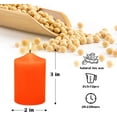 thumbnail image 2 of NestE - 12 Pack 2x3 Hand Poured Orange Dripless Pillar Candles, Soy Candles,Non-Toxic, Unscented, Smokeless, Long Burning, for Emergency, Halloween, Thanksgiving, Weddings, Dinner Parties, Home Decor, 2 of 7