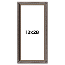 12x28 Frame Black Feather Payton Ornate Solid Wood Picture Frame Width 1.75 Inches | Interior Depth