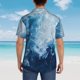thumbnail image 4 of Fotbe Abstract Ocean Waves Camisa Hawaiana para Hombre Unisex – Camisa Casual de Verano con Botones de Manga Corta de Algodón y Lino,Small, 4 of 7