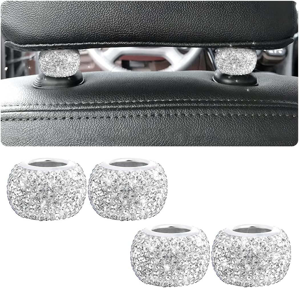 4 Pack Car Headrest Collars, Car Head Rest Collars Rings Decor