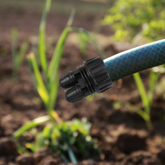 Masteelf 10pcs Drip Irrigation Hose Connector 3/4" to Dual 1/4" Hose Adapter Plastic Threaded Tubing Converter Reusable Garden Faucet Fitting