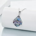 thumbnail image 6 of 925 Sterling Silver Lotus Sunflower Hummingbird Necklace Teardrop Abalone Necklace or Cremation Jewelry for Women Birthday Christmas Gifts, 6 of 10