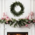 thumbnail image 5 of 19.7 Inch Real Touch Christmas Wreath for Front Door, Large Artificial Cedar and Pine Wreath for Indoor Outdoor Wall, Window, and Farmhouse Fireplace Holiday Decorations, 5 of 6