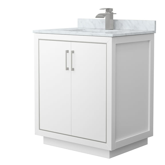 Wyndham Collection Wcf1111-30S-Nat-Mxx Icon 30" Free Standing Single Basin Vanity Set -